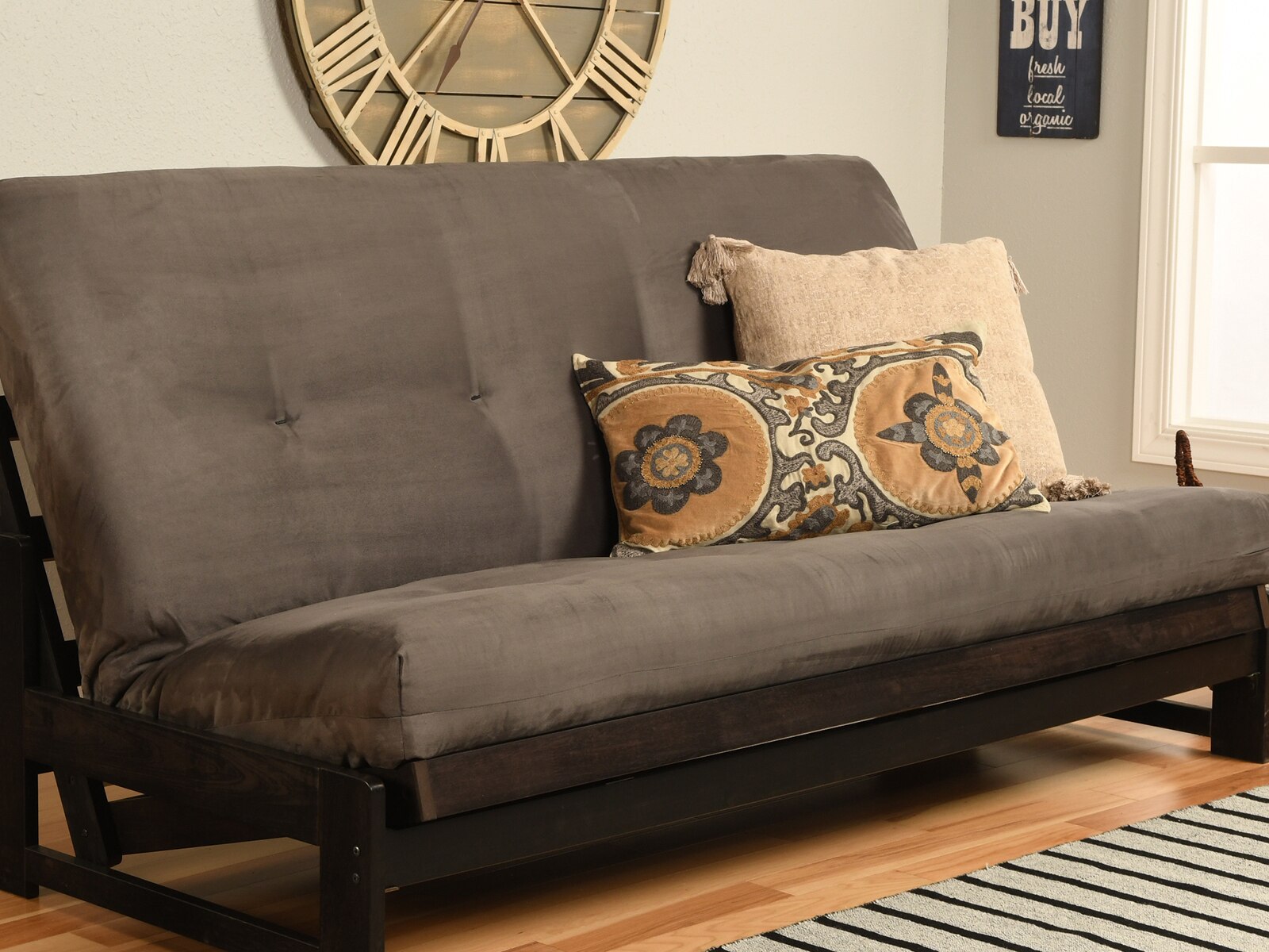 Kodiak Suede 7" Futon Mattress & Frame